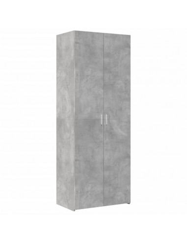 Credenza Grigio Cemento 70x42,5x185 cm in Legno Multistrato