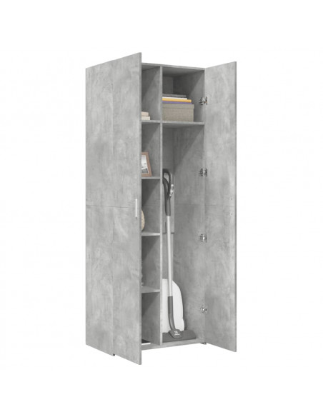 Credenza Grigio Cemento 70x42,5x185 cm in Legno Multistrato