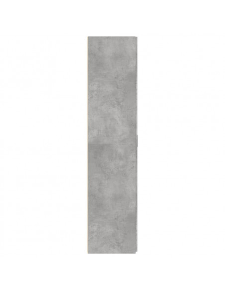 Credenza Grigio Cemento 70x42,5x185 cm in Legno Multistrato