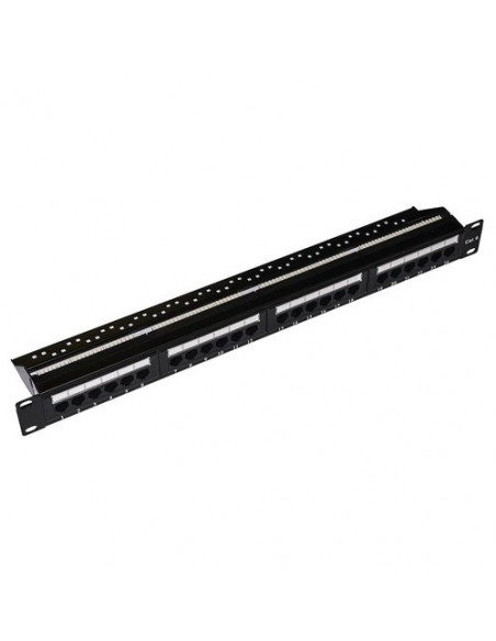 PATCH PANEL 19'' LINK NON SCHERMATO UTP 24 PORTE 8 POLI RJ45 PER RETI CATEGORIA 6 - 1 UNITA' NERO