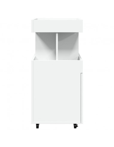 Carrello Bar Bianco 50x41x89 cm in Legno Multistrato