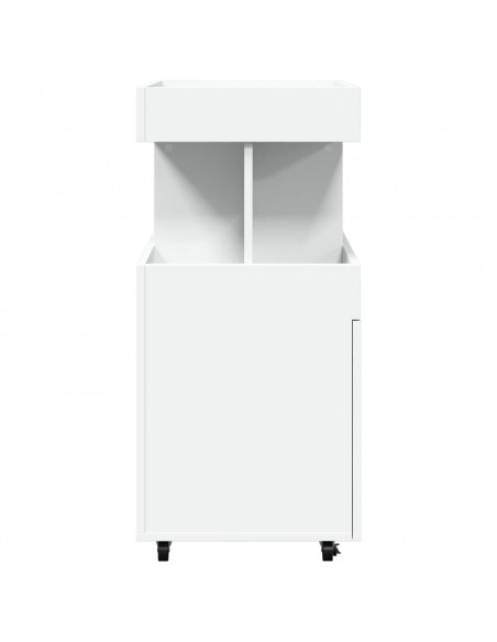 Carrello Bar Bianco 50x41x89 cm in Legno Multistrato