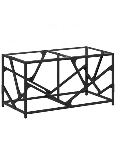 Tavolini con Piano Vetro Trasparente 2 pz 78,5x40x41 cm Acciaio