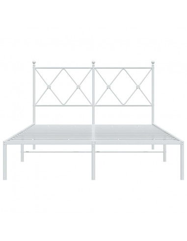 Giroletto con Testiera Metallo Bianco 120x190 cm