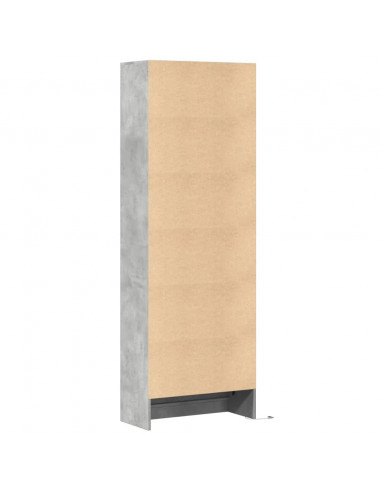 Credenza con LED Grigio Cemento 69x32,5x200 cm in Truciolato