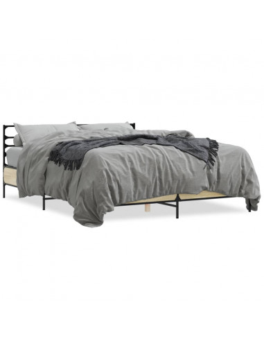 Giroletto Rovere Sonoma 160x200 cm in Legno Multistrato Metallo