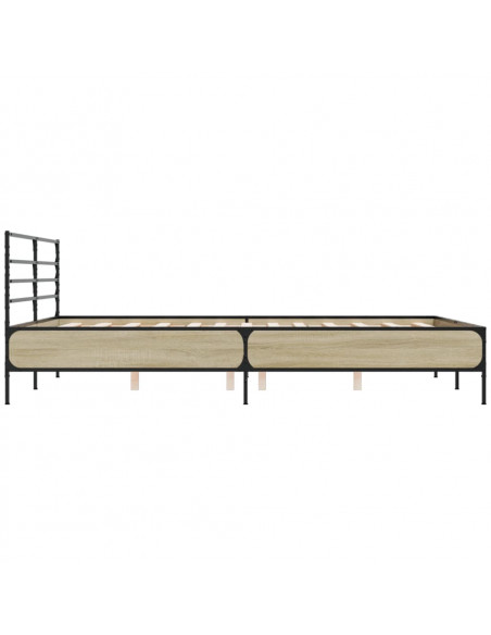 Giroletto Rovere Sonoma 160x200 cm in Legno Multistrato Metallo