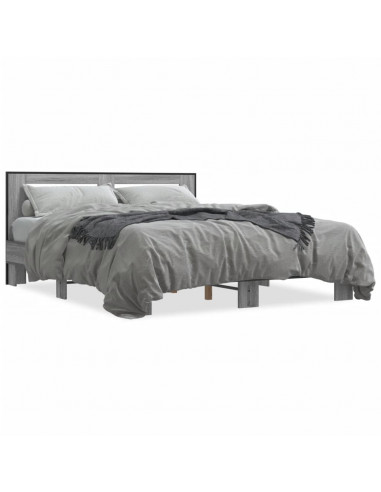 Giroletto Grigio Sonoma 150x200 cm in Legno Multistrato Metallo