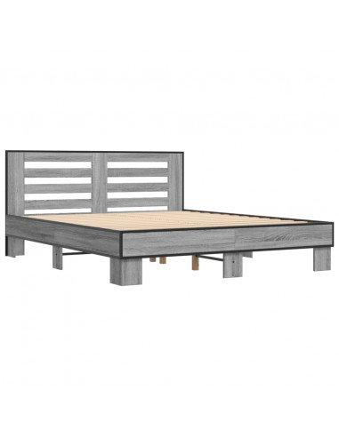 Giroletto Grigio Sonoma 150x200 cm in Legno Multistrato Metallo