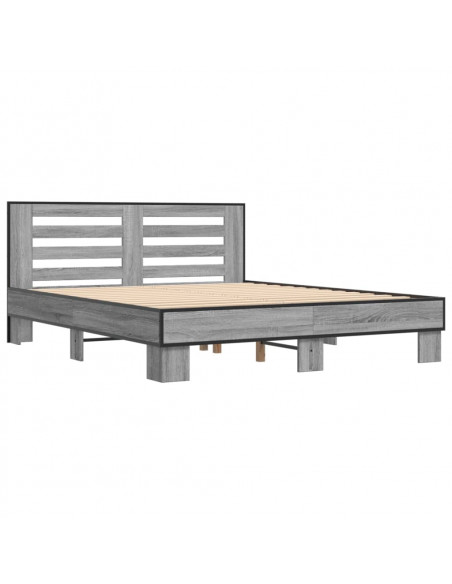 Giroletto Grigio Sonoma 150x200 cm in Legno Multistrato Metallo