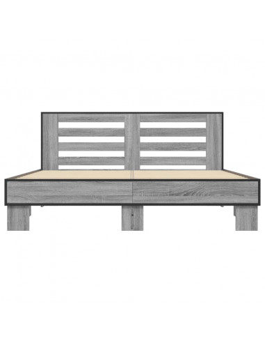 Giroletto Grigio Sonoma 150x200 cm in Legno Multistrato Metallo