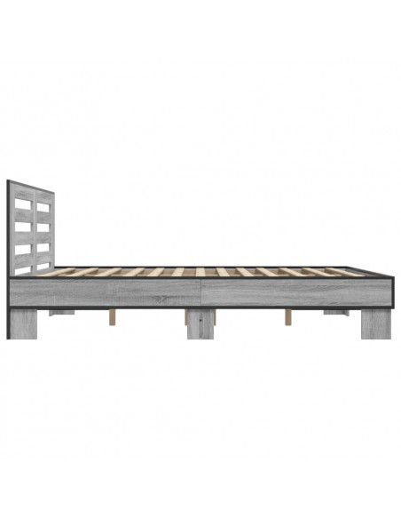 Giroletto Grigio Sonoma 150x200 cm in Legno Multistrato Metallo
