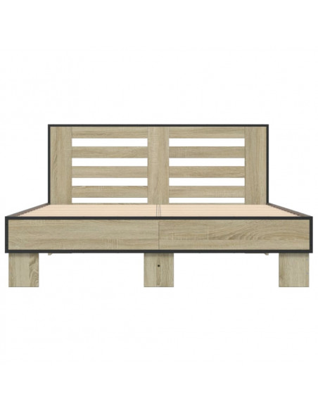 Giroletto Rovere Sonoma 135x190 cm in Legno Multistrato Metallo