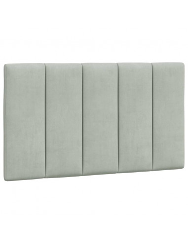 Letto con Materasso Grigio Chiaro 90x200 cm in Velluto