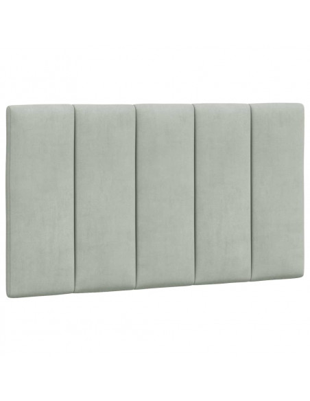 Letto con Materasso Grigio Chiaro 90x200 cm in Velluto