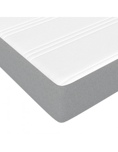 Letto con Materasso Bianco 120x200 cm in Legno Massello di Pino