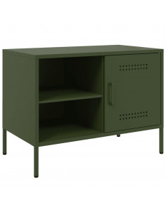 Mobili TV 2pz Verde Oliva 68x39x50,5 cm in Acciaio 2