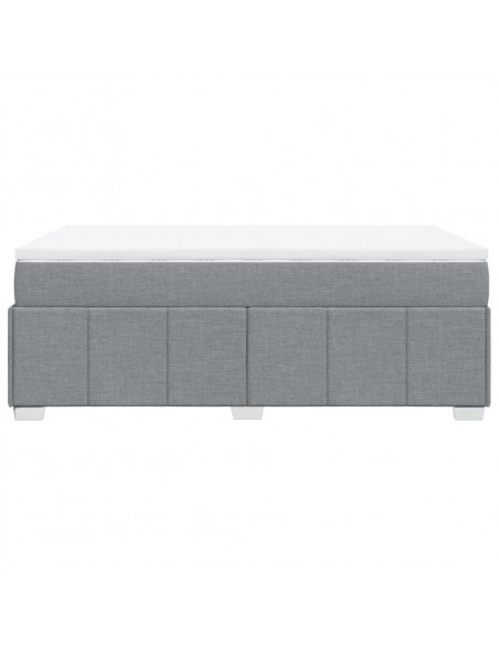 Giroletto a Molle con Materasso Grigio Chiaro 120x200cm Tessuto