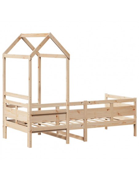 Dormeuse con Tetto 90x200 cm in Legno Massello di Pino