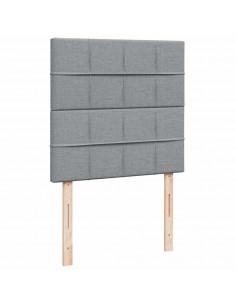 Giroletto a Molle con Materasso Grigio Chiaro 80x200 cm Tessuto 2