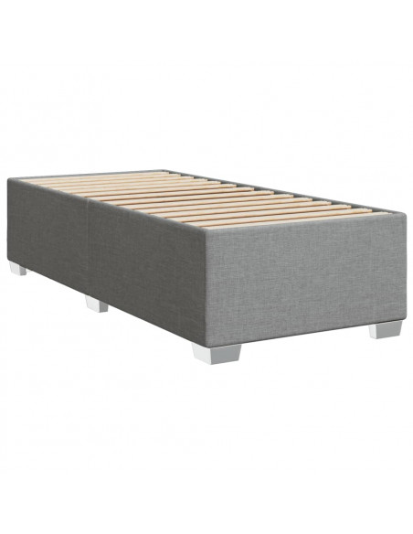 Giroletto a Molle con Materasso Grigio Chiaro 80x200 cm Tessuto