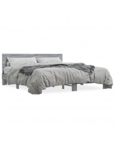 Giroletto Grigio Sonoma 200x200 cm in Legno Multistrato Metallo 2