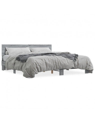 Giroletto Grigio Sonoma 200x200 cm in Legno Multistrato Metallo