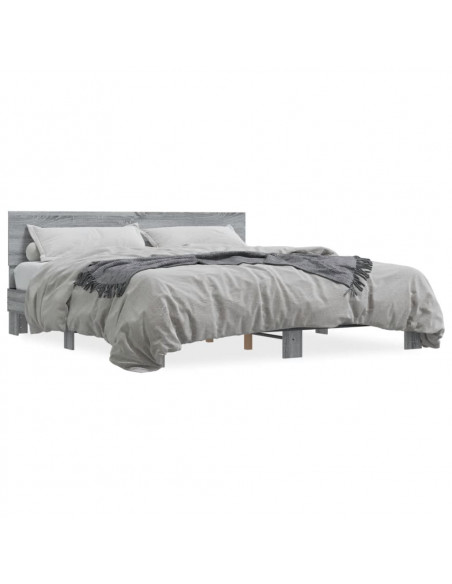 Giroletto Grigio Sonoma 200x200 cm in Legno Multistrato Metallo