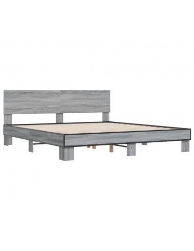 Giroletto Grigio Sonoma 200x200 cm in Legno Multistrato Metallo