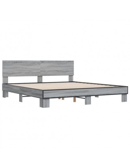 Giroletto Grigio Sonoma 200x200 cm in Legno Multistrato Metallo