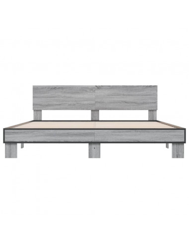 Giroletto Grigio Sonoma 200x200 cm in Legno Multistrato Metallo