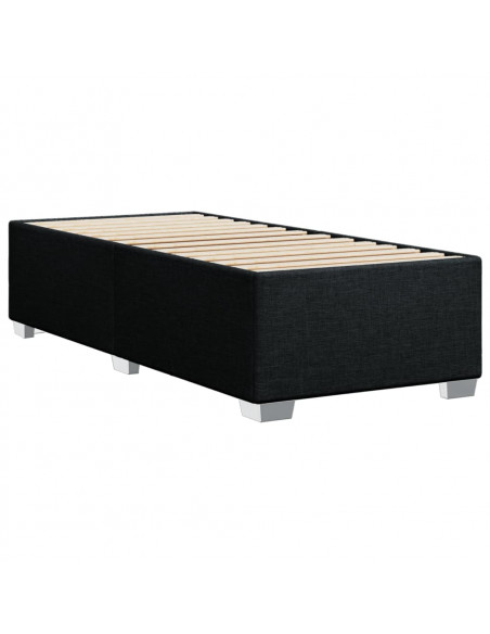 Giroletto a Molle con Materasso Nero 100x200 cm in Tessuto