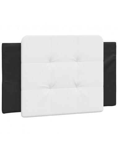 Giroletto con Luci LED Nero e Bianco 100x200 cm in Similpelle