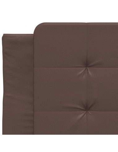 Giroletto con Testiera Marrone 90x200 cm in Similpelle