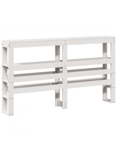 Letto senza Materasso Bianco 140x190 cm Legno Massello di Pino