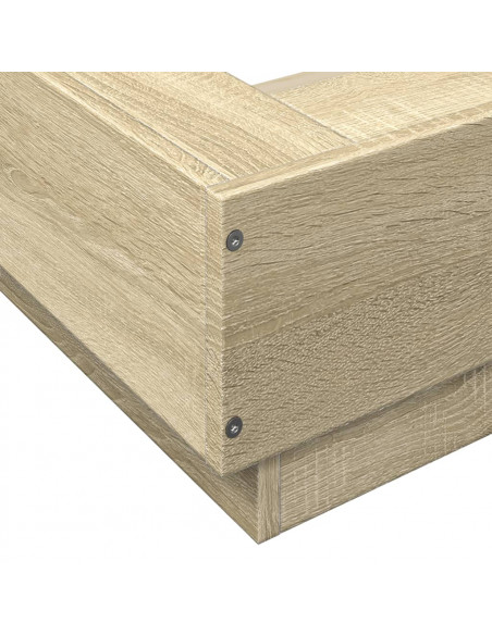 Giroletto Luci LED Rovere Sonoma 75x190 cm in Legno Multistrato