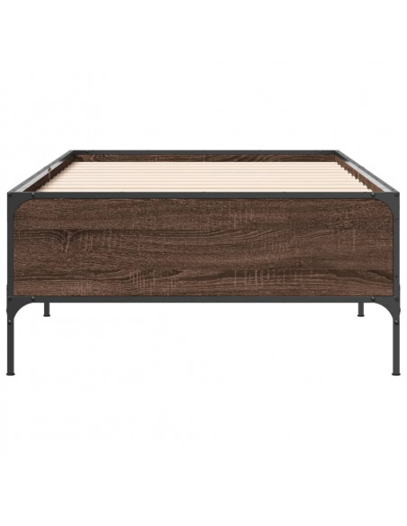 Giroletto Rovere Marrone 90x200 cm Legno Multistrato e Metallo