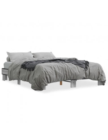 Giroletto Grigio Sonoma 150x200 cm in Legno Multistrato Metallo