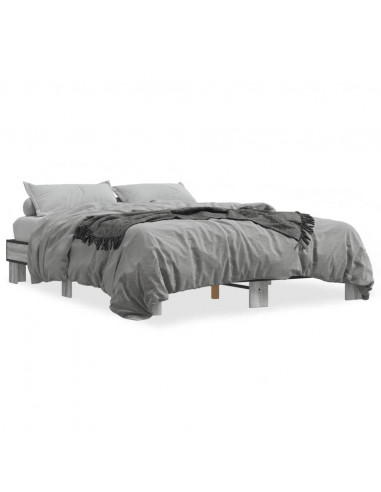 Giroletto Grigio Sonoma 150x200 cm in Legno Multistrato Metallo