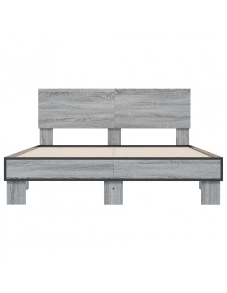 Giroletto Grigio Sonoma 120x200 cm in Legno Multistrato Metallo