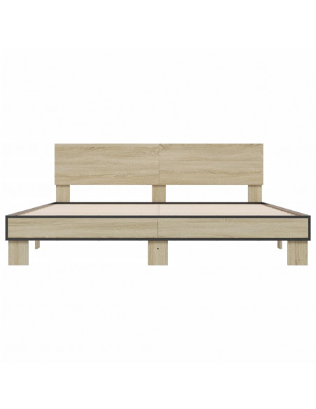 Giroletto Rovere Sonoma 180x200 cm in Legno Multistrato Metallo