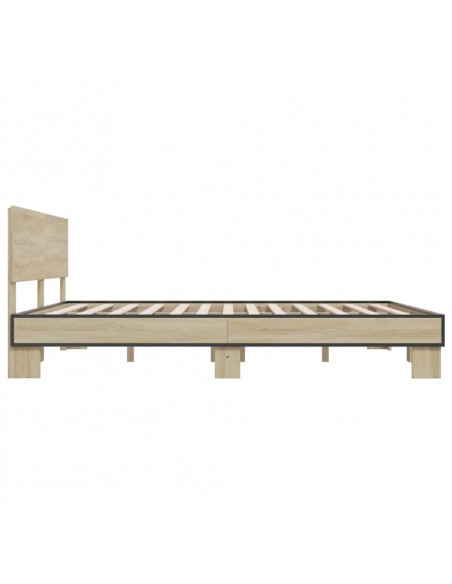 Giroletto Rovere Sonoma 180x200 cm in Legno Multistrato Metallo