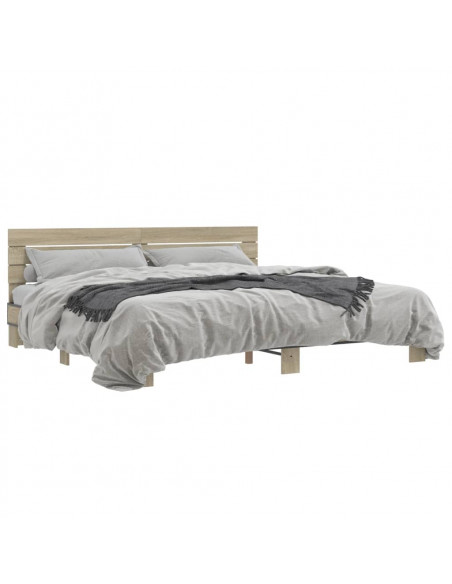 Giroletto Rovere Sonoma 180x200 cm in Legno Multistrato Metallo