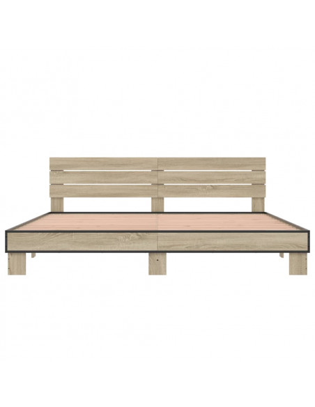 Giroletto Rovere Sonoma 180x200 cm in Legno Multistrato Metallo