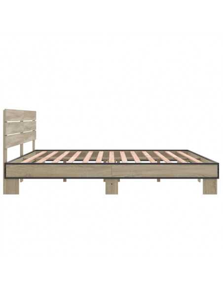 Giroletto Rovere Sonoma 180x200 cm in Legno Multistrato Metallo