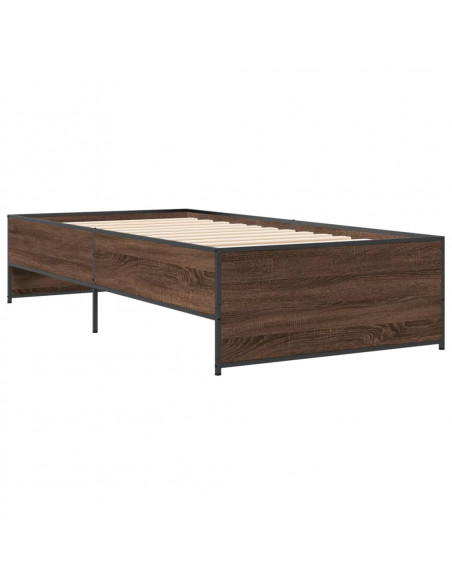 Giroletto Rovere Marrone 90x200 cm Legno Multistrato e Metallo