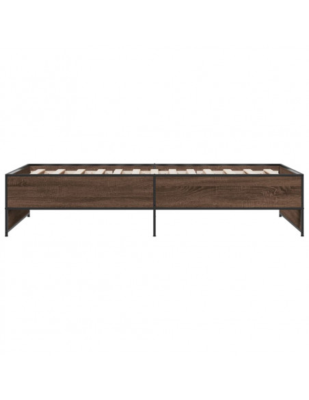 Giroletto Rovere Marrone 90x200 cm Legno Multistrato e Metallo