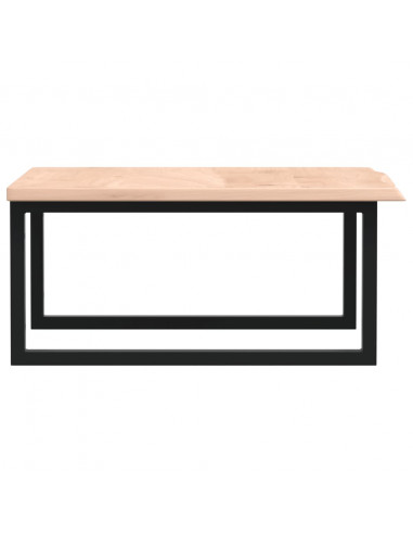 Ripiano a Parete per Lavabo in Acciaio e Massello di Rovere