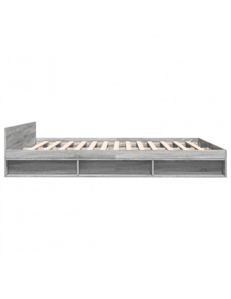 Giroletto Cassetti Grigio Sonoma 180x200 cm Legno Multistrato