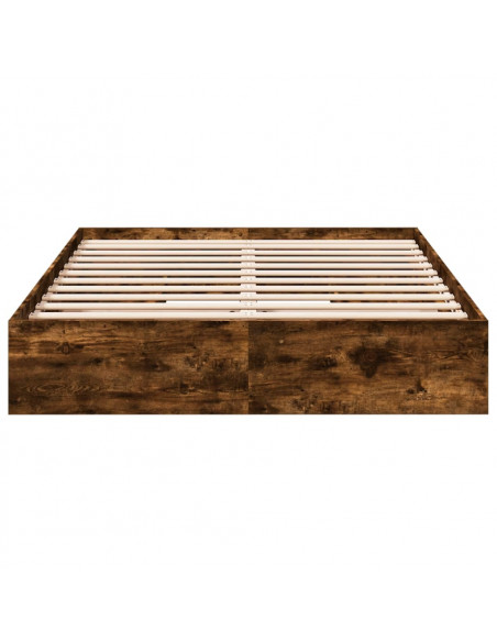 Giroletto con Cassetti Rovere Fumo 150x200 cm Legno Multistrato